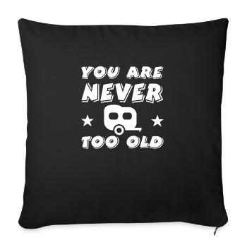 Camping - Sofa pillowcase 17,3'' x 17,3'' (45 x 45 cm) - black - Front