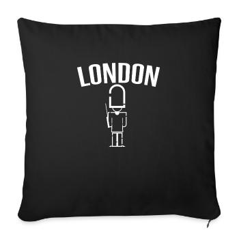 London - Sofa pillowcase 17,3'' x 17,3'' (45 x 45 cm) - black - Front