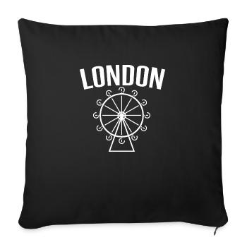 London - Sofa pillowcase 17,3'' x 17,3'' (45 x 45 cm) - black - Front