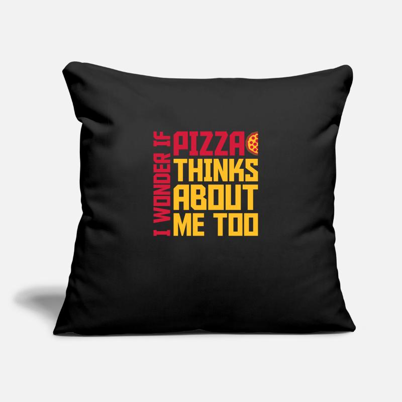 La pizza pense à moi Housse de coussin décorative 45 x 45 cm