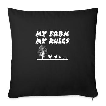 Farm - Sofa pillowcase 17,3'' x 17,3'' (45 x 45 cm) - black - Front