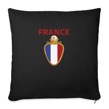France Football 2022 Football France - Housse de coussin décorative 45 x 45 cm - noir - Devant