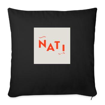 Schwiizer Nati - Housse de coussin décorative 45 x 45 cm - noir - Devant