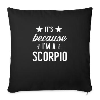 Scorpio horoscope zodiac sign astrology women men - Housse de coussin décorative 45 x 45 cm - noir - Devant