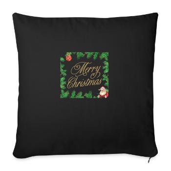 Merry Christmas - Housse de coussin décorative 45 x 45 cm - noir - Devant