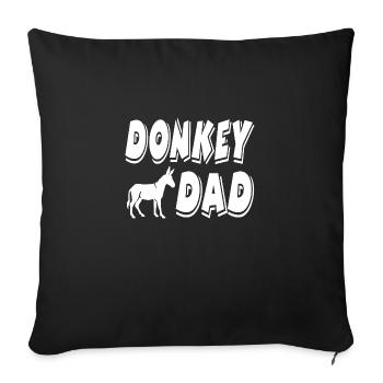 Âne - Housse de coussin décorative 45 x 45 cm - noir - Devant