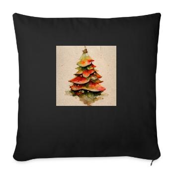 Noël 22 - Housse de coussin décorative 45 x 45 cm - noir - Devant