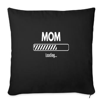 Mama lädt Mama Mama - Sofakissenbezug 45 x 45 cm - Schwarz - Vorne