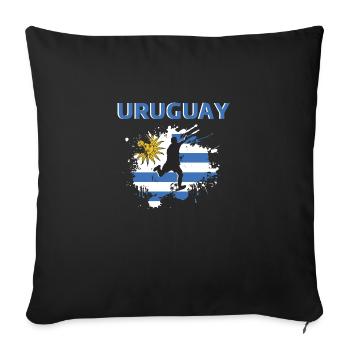 Uruguay Football 2022 Uruguayan Football Fan - Sofa pillowcase 17,3'' x 17,3'' (45 x 45 cm) - black - Front