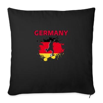 Germany Football 2022 supporter of Germany football - Sofa pillowcase 17,3'' x 17,3'' (45 x 45 cm) - black - Front