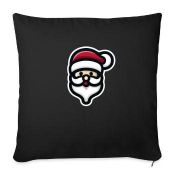 Weihnachtsmann, ideal für Ihr nächstes Weihnachten - Sofakissenbezug 45 x 45 cm - Schwarz - Vorne