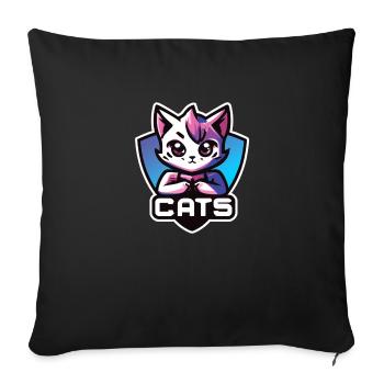 CATS - Housse de coussin décorative 45 x 45 cm - noir - Devant