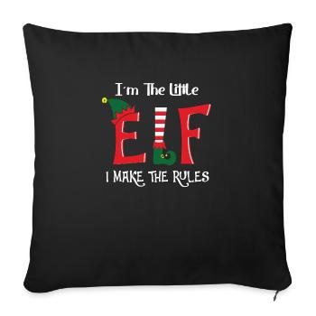 I m The Little Elf - Sofa pillowcase 17,3'' x 17,3'' (45 x 45 cm) - black - Front