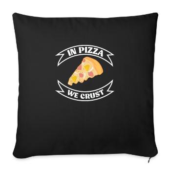 In Pizza we trust - Housse de coussin décorative 45 x 45 cm - noir - Devant