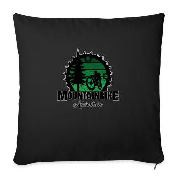 Mountain Bike - Sofa pillowcase 17,3'' x 17,3'' (45 x 45 cm) - black - Front