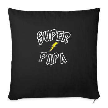 Super Dad - Sofa pillowcase 17,3'' x 17,3'' (45 x 45 cm) - black - Front