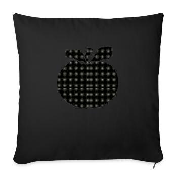 Apfel - Sofakissenbezug 45 x 45 cm - Schwarz - Vorne