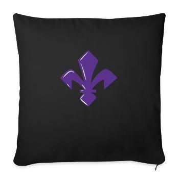 Lily Florence Purple - Housse de coussin décorative 45 x 45 cm - noir - Devant