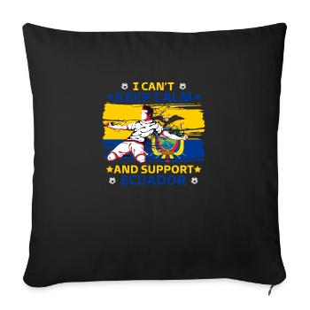 keep calm and support the equator - Sofa pillowcase 17,3'' x 17,3'' (45 x 45 cm) - black - Front