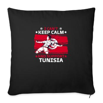 Staying calm and supporting Tunisia - Sofa pillowcase 17,3'' x 17,3'' (45 x 45 cm) - black - Front