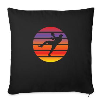 Handball Club Handball Handball Joueur Handball - Housse de coussin décorative 45 x 45 cm - noir - Devant