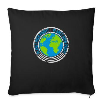 planet over profit Zitat - Sofakissenbezug 45 x 45 cm - Schwarz - Vorne
