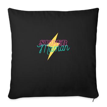 une super maman - Housse de coussin décorative 45 x 45 cm - noir - Devant