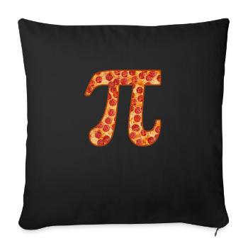 Pizza Pi Day Back to School - Sofa pillowcase 17,3'' x 17,3'' (45 x 45 cm) - black - Front