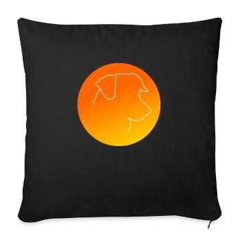 Jack Russel Terrier orange yellow - Sofa pillowcase 17,3'' x 17,3'' (45 x 45 cm) - black - Front