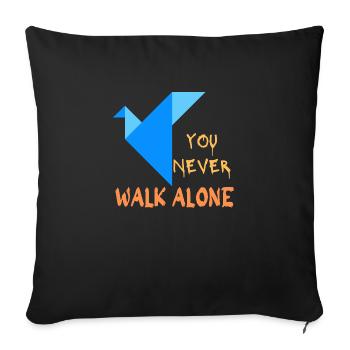 You never walk alone - Origami - Housse de coussin décorative 45 x 45 cm - noir - Devant