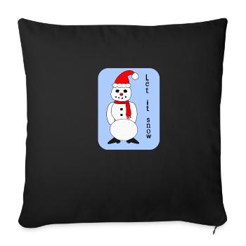 Let it snow - Sofa pillowcase 17,3'' x 17,3'' (45 x 45 cm) - black - Front
