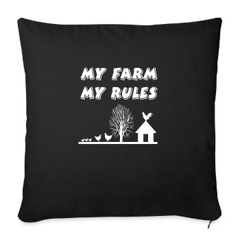 Farm - Sofa pillowcase 17,3'' x 17,3'' (45 x 45 cm) - black - Front