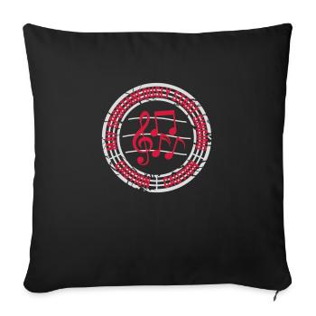 may spontaneously start singing - Sofa pillowcase 17,3'' x 17,3'' (45 x 45 cm) - black - Front