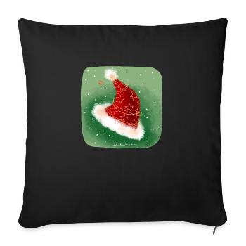 Elf cap - Sofa pillowcase 17,3'' x 17,3'' (45 x 45 cm) - black - Front