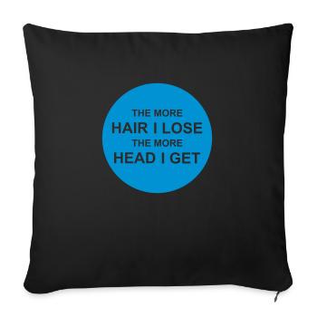 I get more head - Sofa pillowcase 17,3'' x 17,3'' (45 x 45 cm) - black - Front