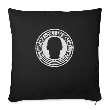 I get more head - Sofa pillowcase 17,3'' x 17,3'' (45 x 45 cm) - black - Front