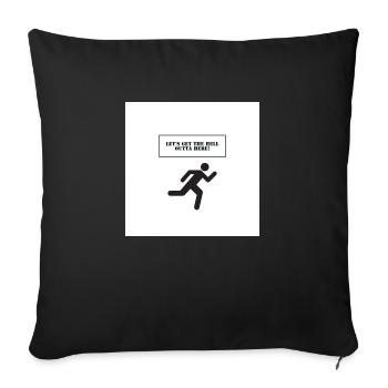 Courir! - Housse de coussin décorative 45 x 45 cm - noir - Devant