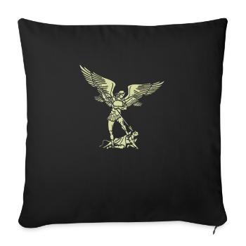 Michael archangel saint christian angels saint snkt - Sofa pillowcase 17,3'' x 17,3'' (45 x 45 cm) - black - Front
