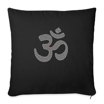 OM Symbol - Sofakissenbezug 45 x 45 cm - Schwarz - Vorne
