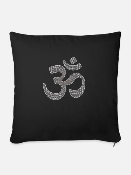 OM Symbol - Sofakissenbezug 45 x 45 cm - Schwarz