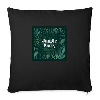Jungle Party - Sofa pillowcase 17,3'' x 17,3'' (45 x 45 cm) - black - Front