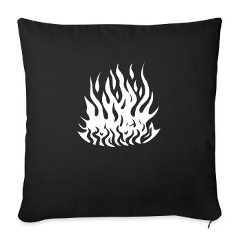 Feu de camp Camping Nature Feu de forêt à l’extérieur 11 - Housse de coussin décorative 45 x 45 cm - noir - Devant