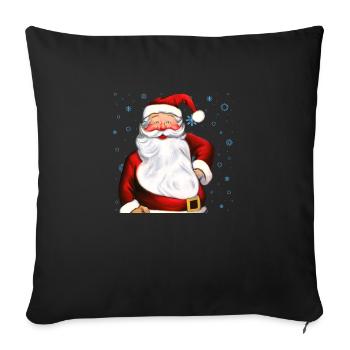 Nice image Santa Claus - Sofa pillowcase 17,3'' x 17,3'' (45 x 45 cm) - black - Front