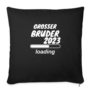 Großer Bruder 2023 loading - Sofakissenbezug 45 x 45 cm - Schwarz - Vorne