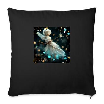 Winter Christmas Fairy - Magical Xmas Hero - Sofa pillowcase 17,3'' x 17,3'' (45 x 45 cm) - black - Front