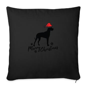 Joyeux Noël Grand Dague - Housse de coussin décorative 45 x 45 cm - noir - Devant