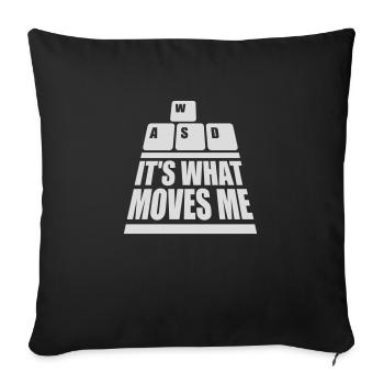 c’est ce qui m’émeut - Housse de coussin décorative 45 x 45 cm - noir - Devant
