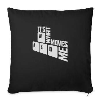 its what moves me - Sofa pillowcase 17,3'' x 17,3'' (45 x 45 cm) - black - Front
