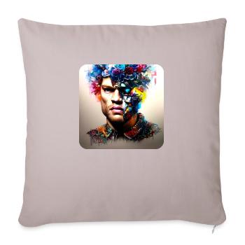 Son roulement profond - Housse de coussin décorative 45 x 45 cm - taupe clair - Devant