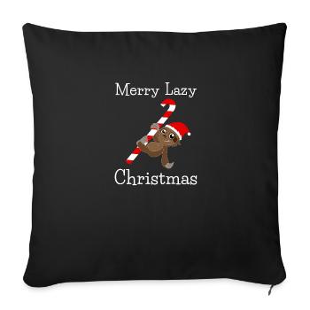 Merry Lazy Christmas - Sofa pillowcase 17,3'' x 17,3'' (45 x 45 cm) - black - Front